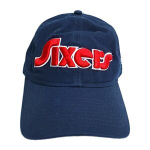Philadelphia 76ers Sixers Retro 70s 80s Logo Blue Red Adjustable Hat Cap New Era
